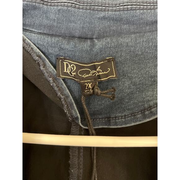 NWT DG2 Diane Gilman stretchy denim blazer jacket size 2X - Picture 2 of 4